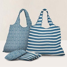 Poly Grocery Bags, Slate Blue