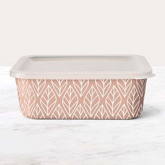 Bamboo Storage Container. Blush Leaf