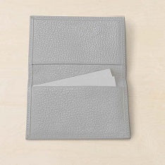 Vegan Leather Credit/Business Card Holder, Gray