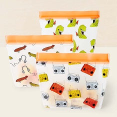 Reusable Zip Snack Pouches Set of 3,