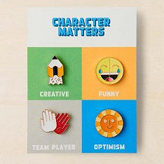 Character Pins, Set of 4, Set C