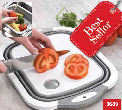 Collapsible Cutting Board With  Colander