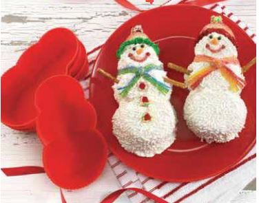 SNOWMAN CUPCAKE MOLDS - SET OF 4