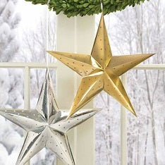 Silver & Gold Paper Star Decorations