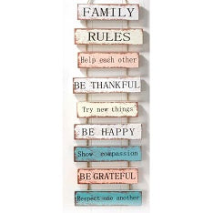Family Rules Hanging Sign