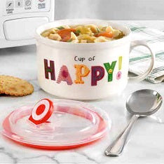 Cup of Happy Soup Bowl w/ lid